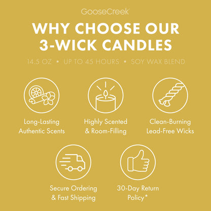 Sugared Lemon Odor Eliminating 3-Wick Candle