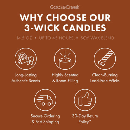 Teakwood Odor Eliminating 3-Wick Candle